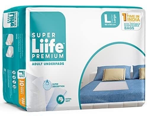 Super Liife Premium Underpads For Adults, Large