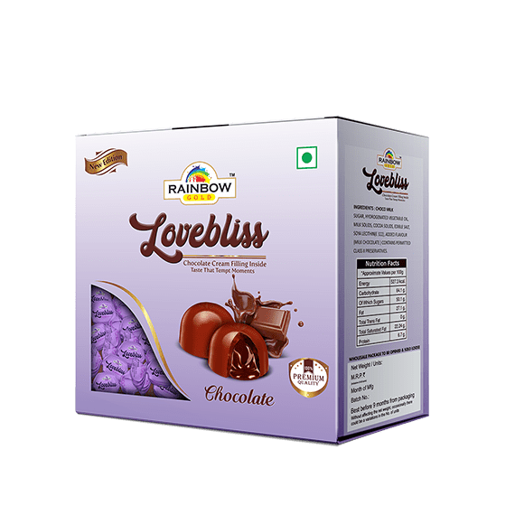 RAINBOW GOLD - Lovebliss Chocolate, Chocolate flavoured, 60Pcs