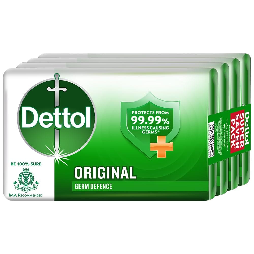 Dettol Original Germ Protection Bathing Soap bar, (100g x 5)