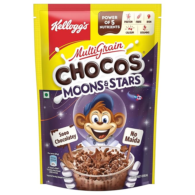 Kellogg's Multigrain Chocos Moons & Stars, 360gm