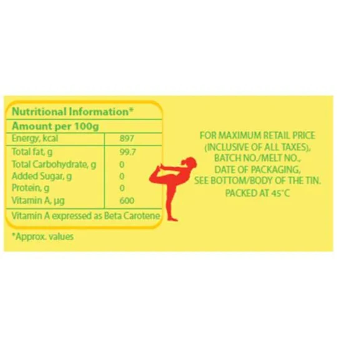 Amul Cow Ghee/Desi Gheo, 1 L Tin