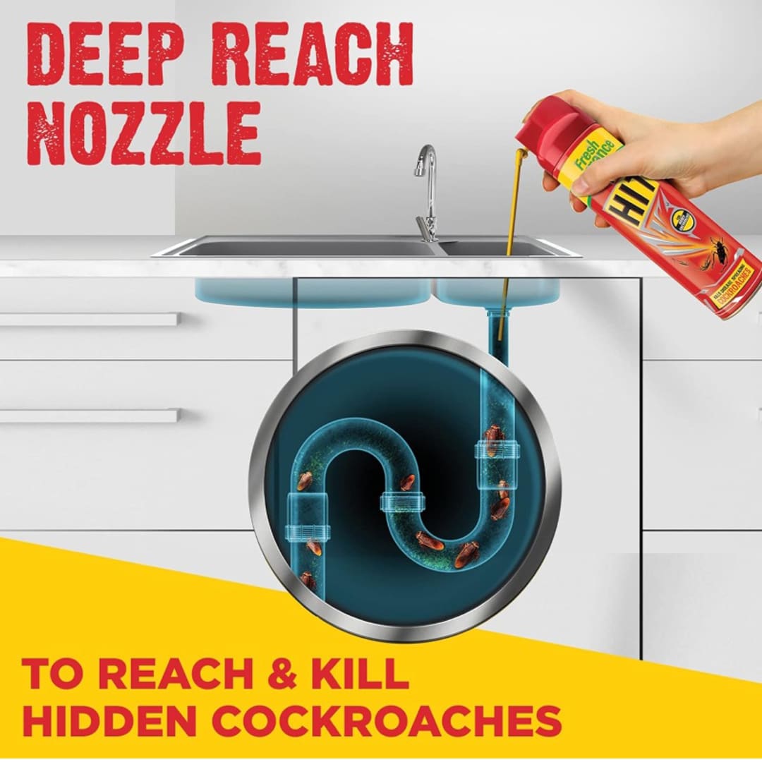 HIT Crawling Insect Killer – Cockroach Killer Spray, 625ml