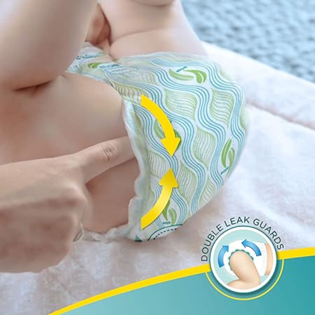 Pampers All round Protection Pants, Medium size baby diapers (MD), 32 Count, Anti Rash diapers, Lotion with Aloe Vera