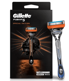 Gillette Shaving Razor - Fusion Gamer, 1 Piece Pack with BGMI - Special Edition