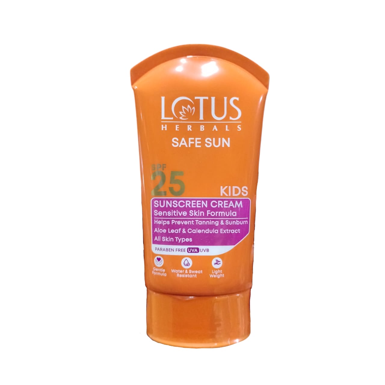 Lotus Herbals, Safe Sun Sunscreen Cream, Kids, SPF 25, 50g
