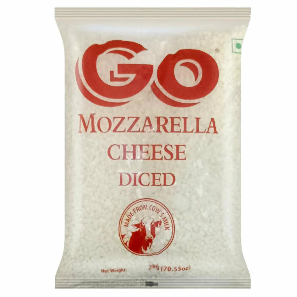 Go Mozzarella Diced Cheese, 2 kg
