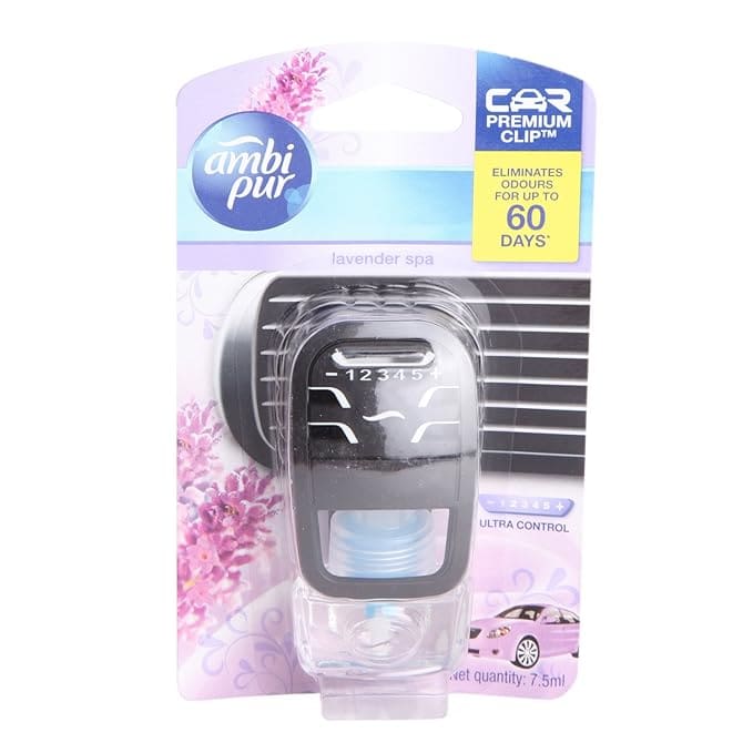 Ambi Pur Car Air Freshener, Starter Kit, Lavender Spa, 7.5 ml
