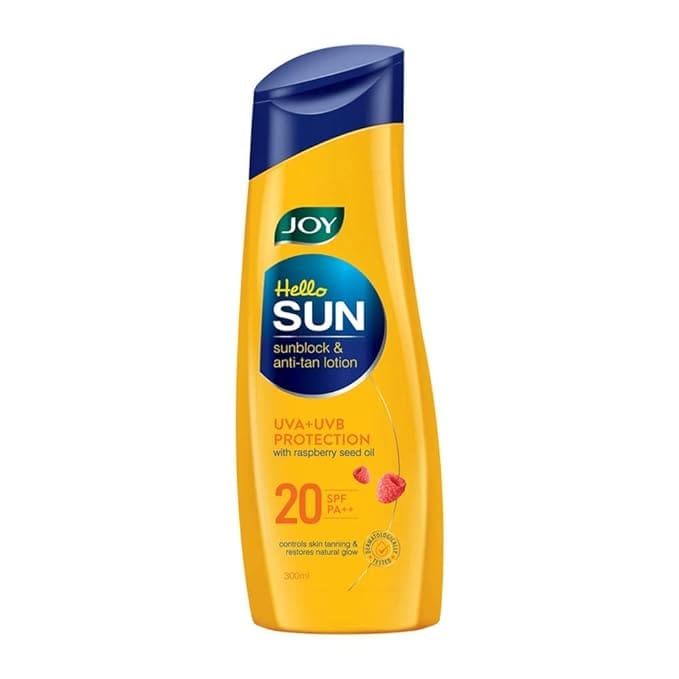 Joy Hello Sun Sunblock & Anti-Tan Lotion Sunscreen SPF 20 PA++, 300 ml