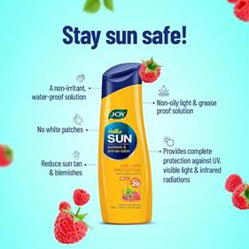 Joy Hello Sun Sunblock & Anti-Tan Lotion Sunscreen SPF 20 PA++, 300 ml