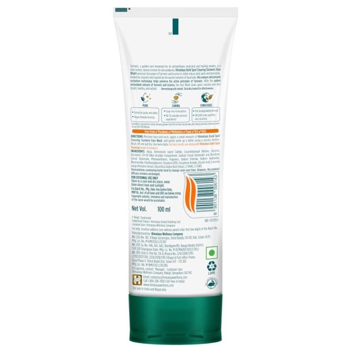 Himalaya Dark Spot Clearing Turmeric Face Wash, 100ml