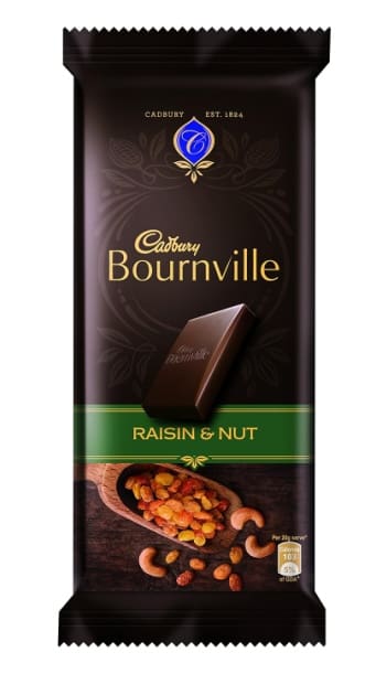 Cadbury Bournville Raisin & Nut Chocolate, 80gm
