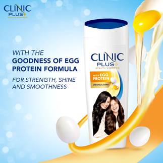 Clinic Plus Strength & Shine Shampoo with Egg Protein, 355 ml