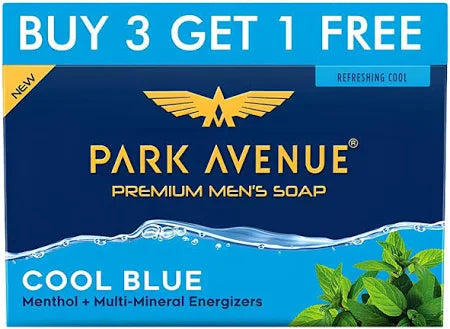 Park Avenue Cool Blue Soap, 125g (Buy 3 Get 1)