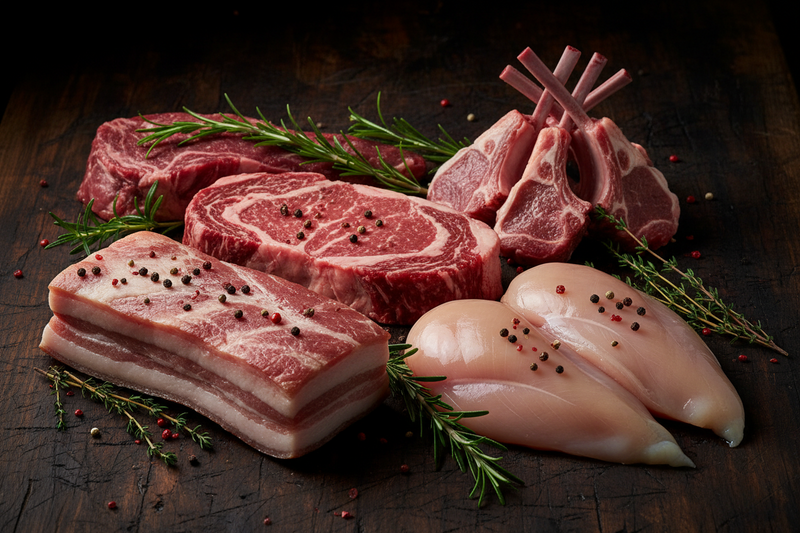Chicken, Meat & Fish