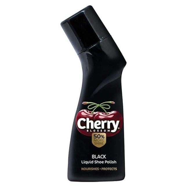 Cherry Blossom Liquid Shoe Polish Black, 75ml