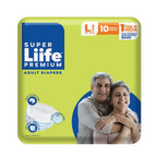 Super Liife Rash Free Premium Adult Diaper Pants for Unisex, L-10 Count