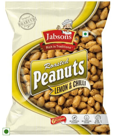 Jabsons, Roasted Peanuts- Lemon & Chilli, 140g