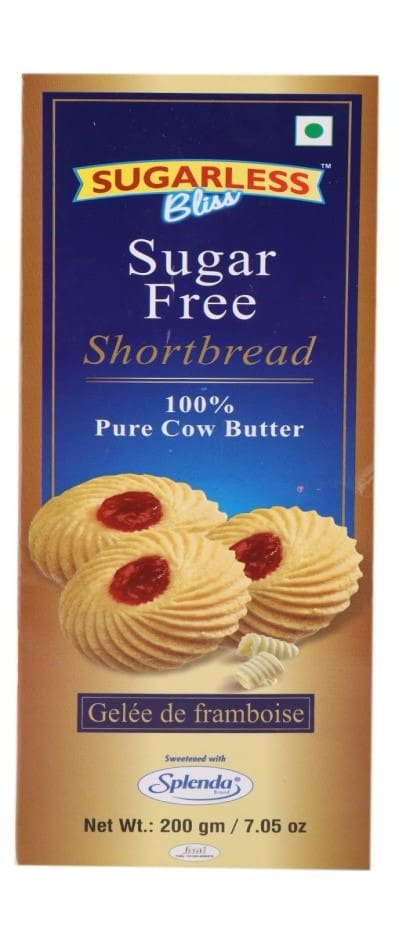 Sugarless Bliss Sugar Free Shortbread Pure Cow Butter, 200g