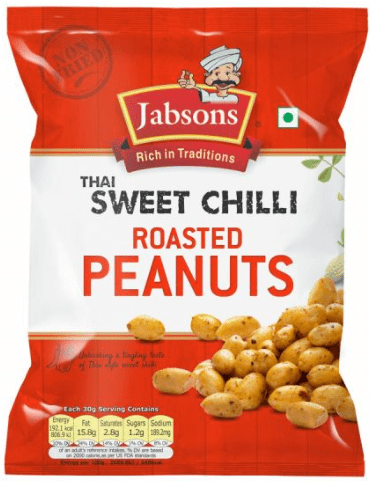 JABSONS Roasted Peanuts- Thai Sweet Chilli, 140g