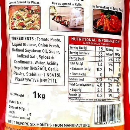 Cremica Pizza Pasta Sauce, 1kg
