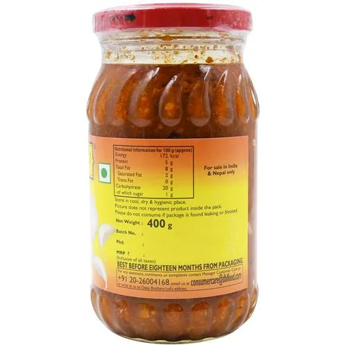 Mother's Recipe Pickle - Garlic, 400gm