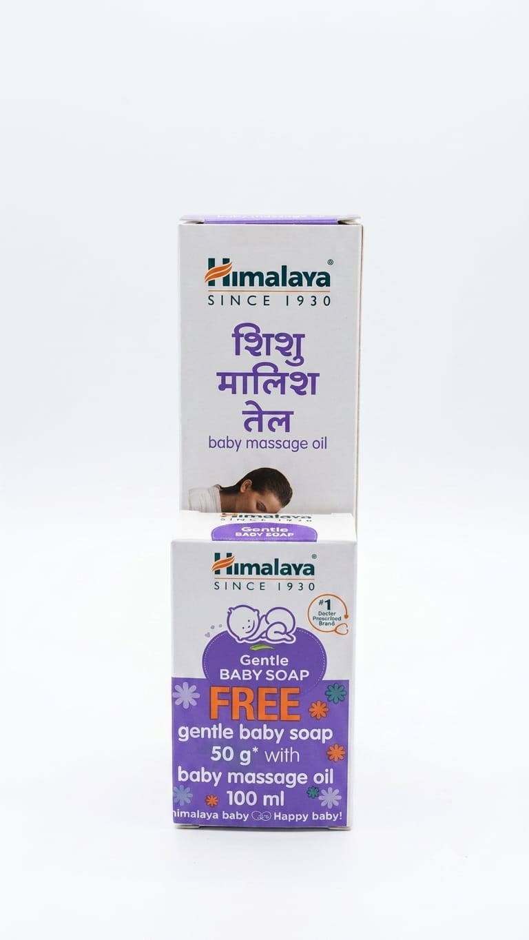 Himalaya Baby Massage Oil, 100ml + Free Gentle Baby Soap 50g