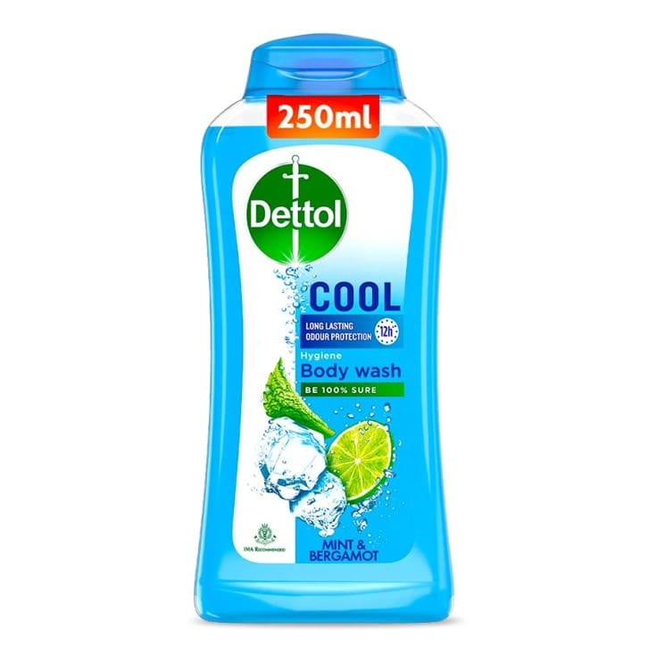 Dettol Body Wash, Cool Mint & Bergamot, 250ml