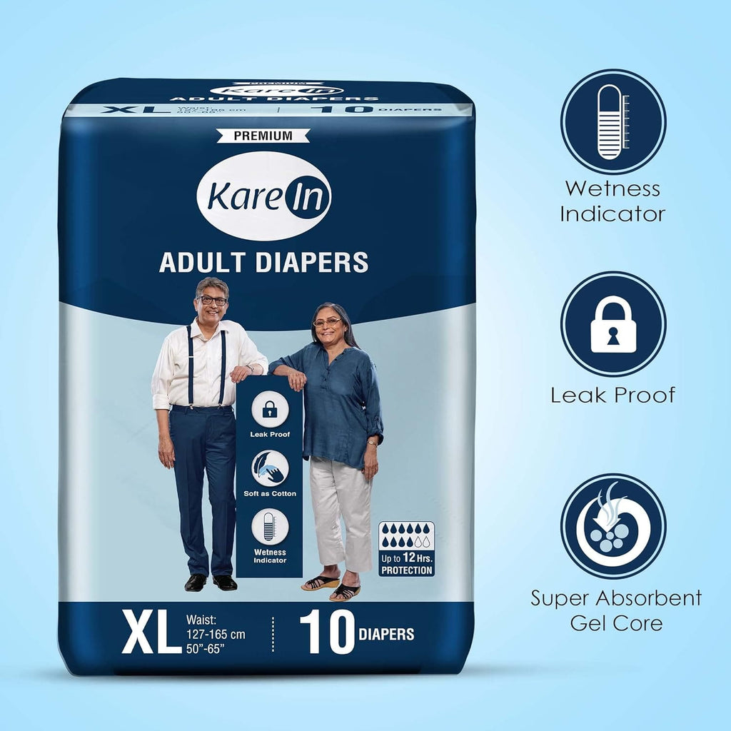 KareIn Classic Adult Diapers, Extra Large- 10 Count