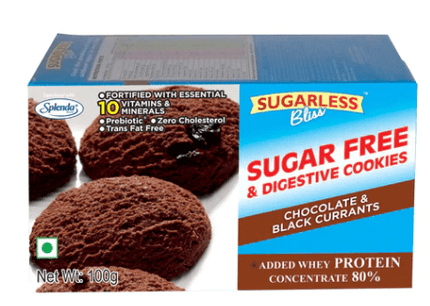 Sugar Free & Digestive Cookies - Chocolate & Black Currant, 100g