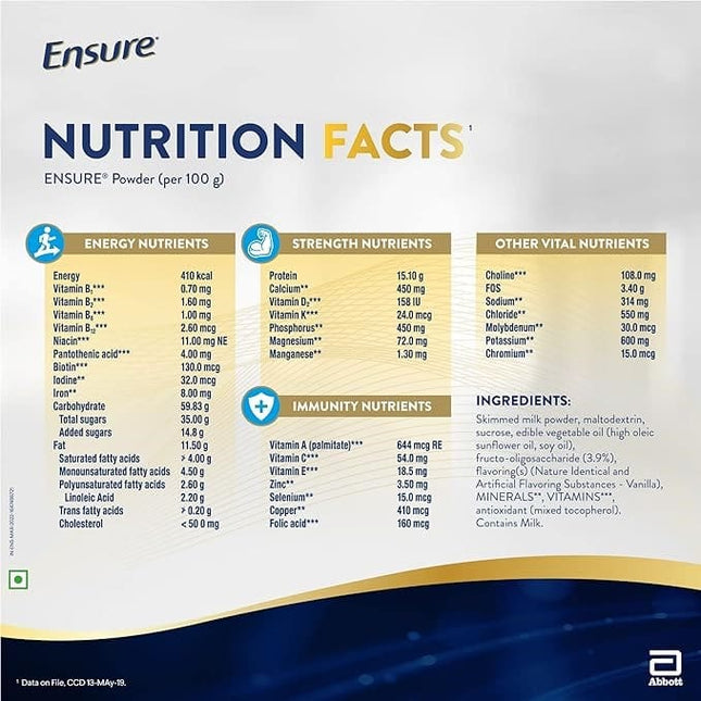 Ensure- Complete Nutrition for Adults Vanilla Flavour, 400gm