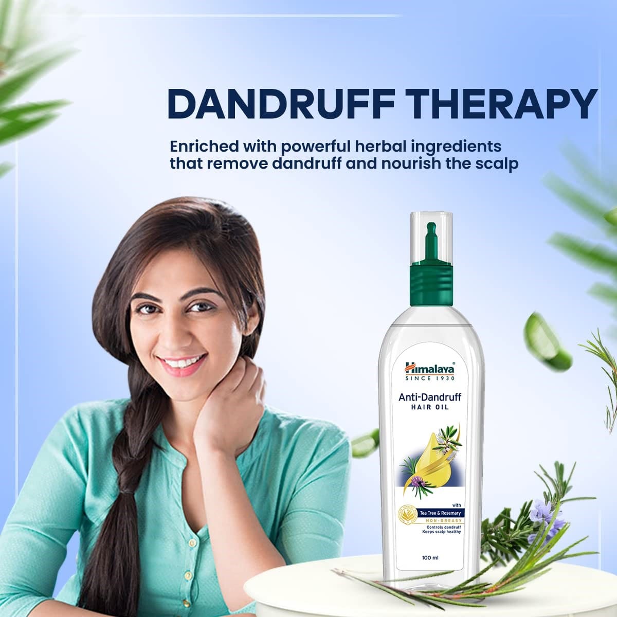 Himalaya Anti-Dandruff Hair Oil with Tea Tree and Rosemary, 200ml