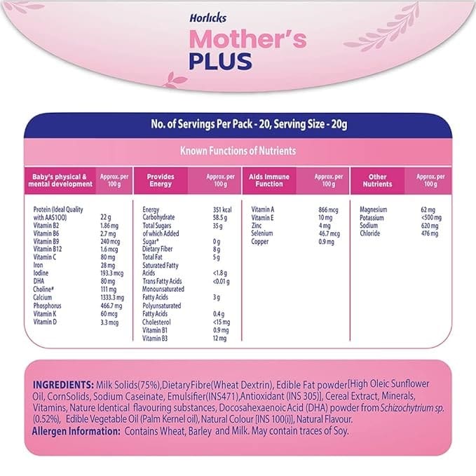 Horlicks Mother's Horlicks Plus, 400gm