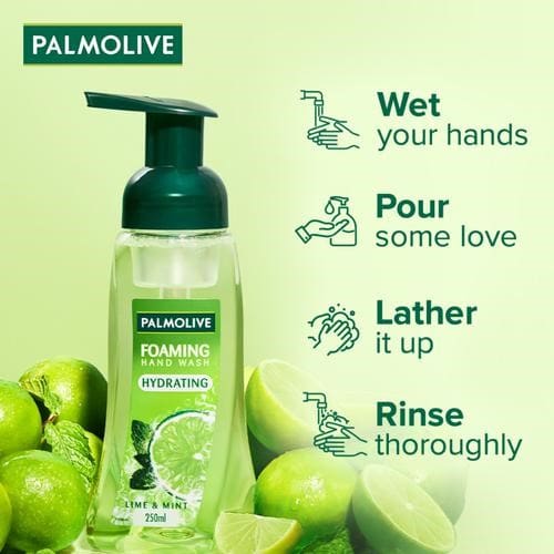 Palmolive Foaming Lime & Mint Handwash - Hydrating, 250ml