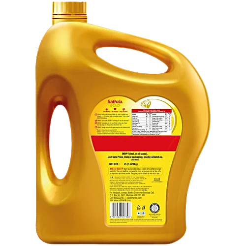 Saffola Gold Edible Oil, 2 L Jar