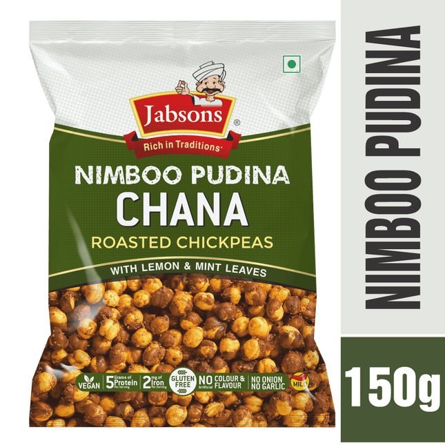 Jabsons, Nimboo Pudina Chana, Roasted Chickpeas, 150g