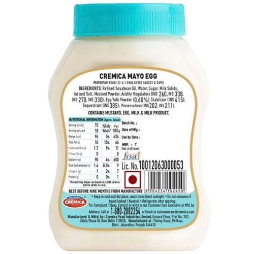 Cremica Mayo - Egg, 275 gm