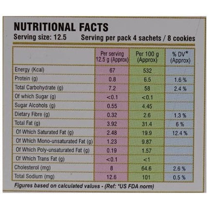 Sugarless Bliss Shortbread - Espresso Chocolate, 100g