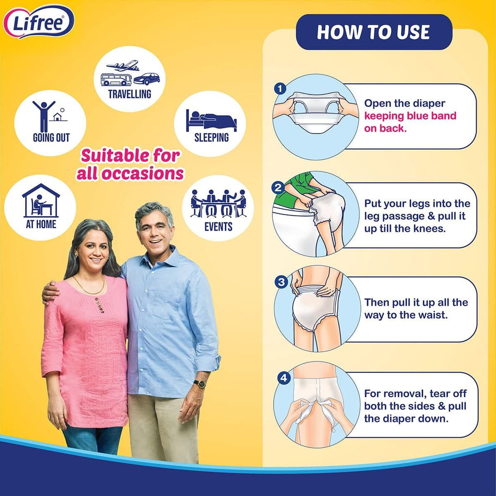 Lifree Extra Absorb Pants Unisex (M), 10 Count