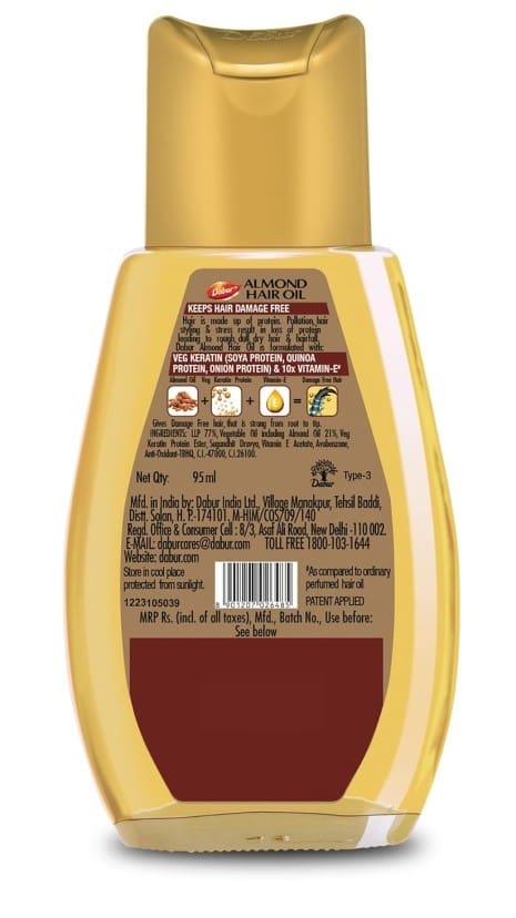 Dabur Almond Hair Oil, 95ml + Dabur Almond Hair Oil, 45ml