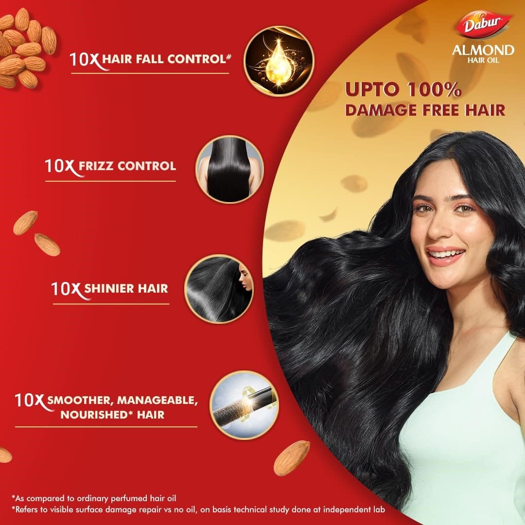 Dabur Almond Hair Oil, 95ml + Dabur Almond Hair Oil, 45ml