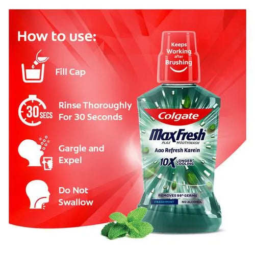 Colgate Maxfresh Mouthwash, Freshmint , 250 ml