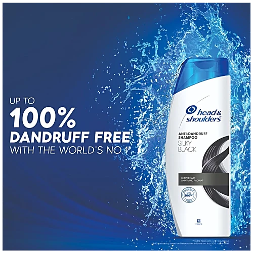 Head & Shoulders Anti-Dandruff Shampoo - Silky Black, 72 ml