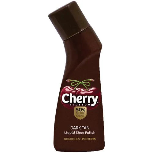 Cherry Blossom Liquid Shoe Polish, Dark Tan, 75 ml