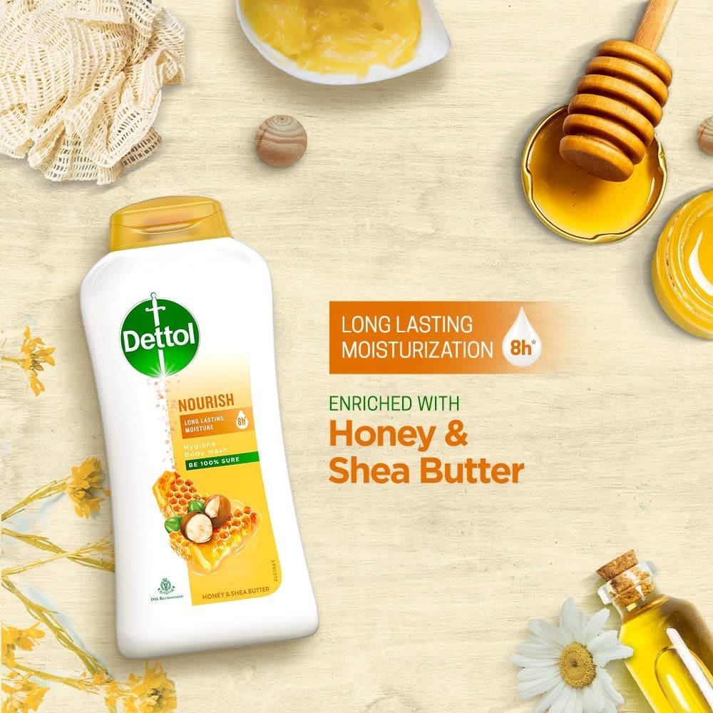 Dettol Body Wash, Honey & Shea Butter, 250ml