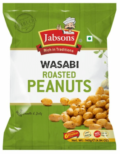 JABSONS Roasted Peanuts- Wasabi, 140g