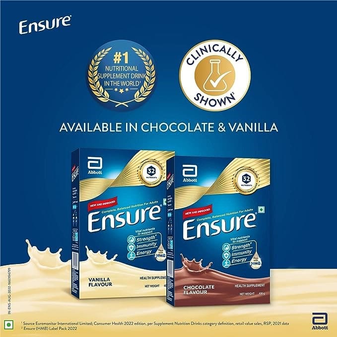 Ensure Complete, Balanced Nutrition Drink For Adults Vanilla Flavour, 1kg