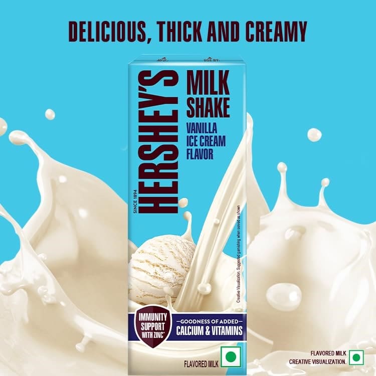 Hershey's Vanilla Ice Cream Flavored Milkshake, 180ml