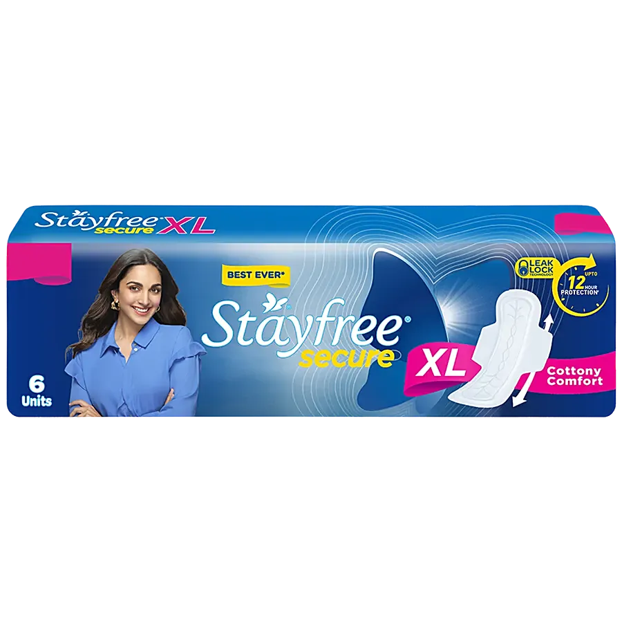 Stayfree Secure Cottony Comfort XL, 6 Units