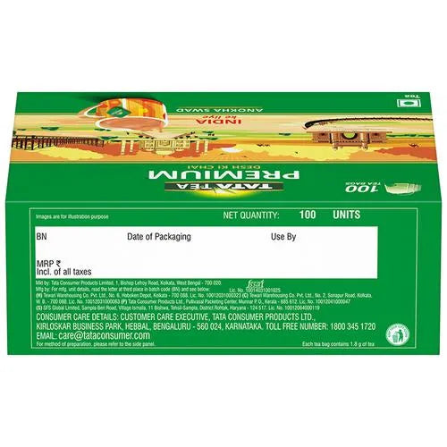 Tata Tea Premium Tea Bags, 100 Bags