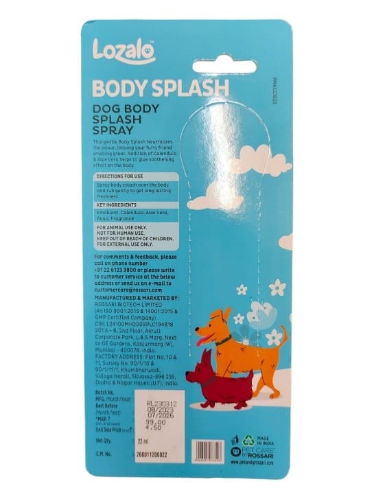 Lozalo, Body Splash, 150 Spray
